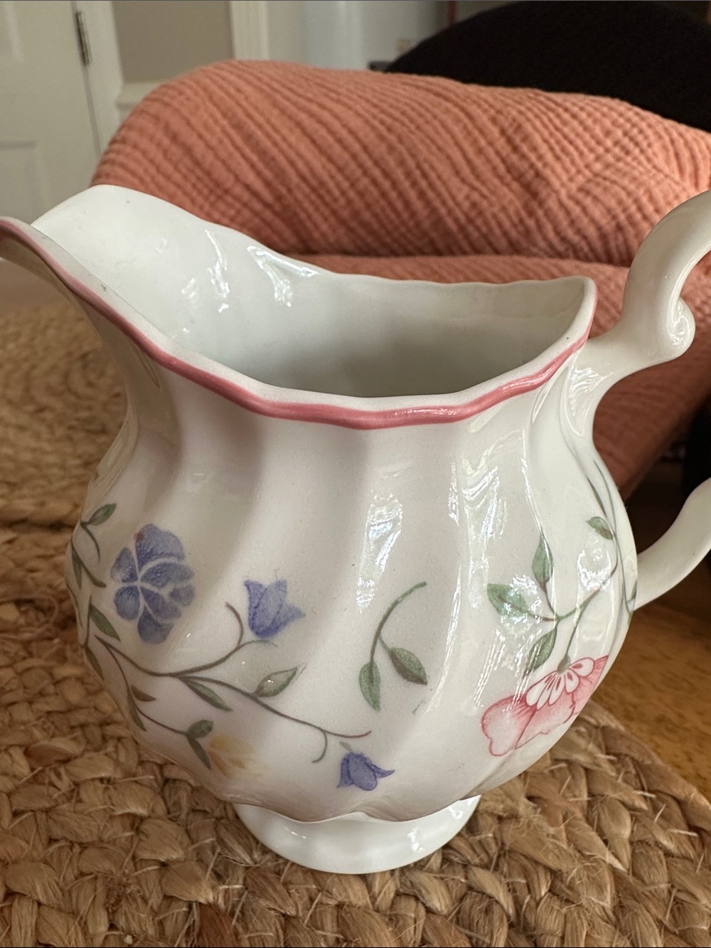 Johnson Brothers summer chintz White Porcelain Floral creamer